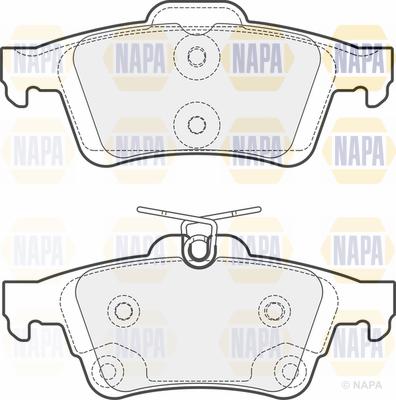 NAPA PBP7086 - Комплект спирачно феродо, дискови спирачки vvparts.bg