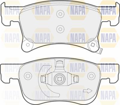 NAPA PBP7080 - Комплект спирачно феродо, дискови спирачки vvparts.bg