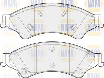 NAPA PBP7087 - Комплект спирачно феродо, дискови спирачки vvparts.bg