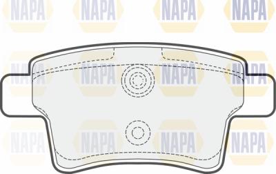 NAPA PBP7036 - Комплект спирачно феродо, дискови спирачки vvparts.bg