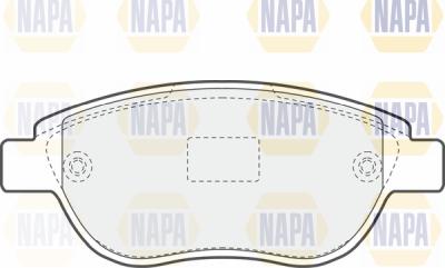 NAPA PBP7022 - Комплект спирачно феродо, дискови спирачки vvparts.bg