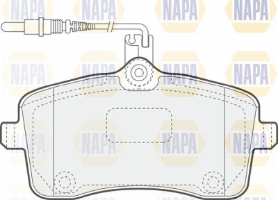 NAPA PBP7027 - Комплект спирачно феродо, дискови спирачки vvparts.bg