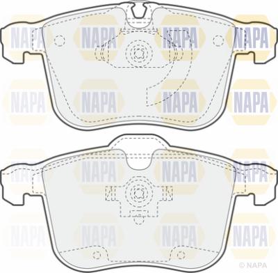 NAPA PBP7075 - Комплект спирачно феродо, дискови спирачки vvparts.bg