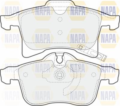 NAPA PBP7076 - Комплект спирачно феродо, дискови спирачки vvparts.bg