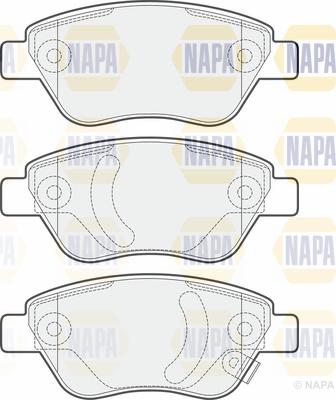 NAPA PBP7078 - Комплект спирачно феродо, дискови спирачки vvparts.bg