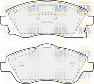 NAPA PBP7077 - Комплект спирачно феродо, дискови спирачки vvparts.bg
