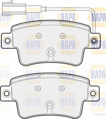 NAPA PBP7193 - Комплект спирачно феродо, дискови спирачки vvparts.bg