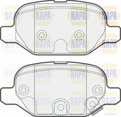 NAPA PBP7197 - Комплект спирачно феродо, дискови спирачки vvparts.bg