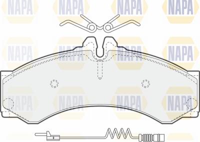 NAPA PBP7141 - Комплект спирачно феродо, дискови спирачки vvparts.bg