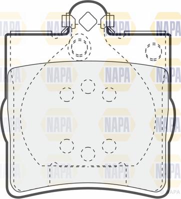 NAPA PBP7156 - Комплект спирачно феродо, дискови спирачки vvparts.bg