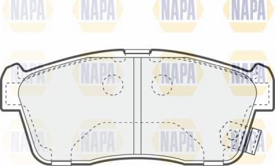 NAPA PBP7164 - Комплект спирачно феродо, дискови спирачки vvparts.bg