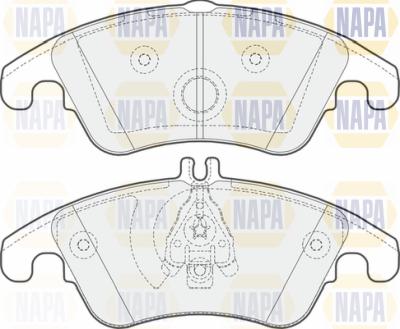 NAPA PBP7168 - Комплект спирачно феродо, дискови спирачки vvparts.bg