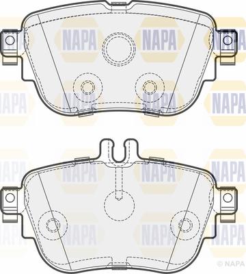 NAPA PBP7108 - Комплект спирачно феродо, дискови спирачки vvparts.bg