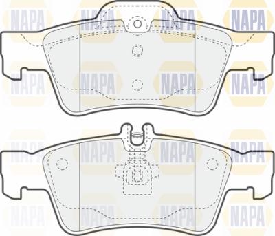 NAPA PBP7119 - Комплект спирачно феродо, дискови спирачки vvparts.bg