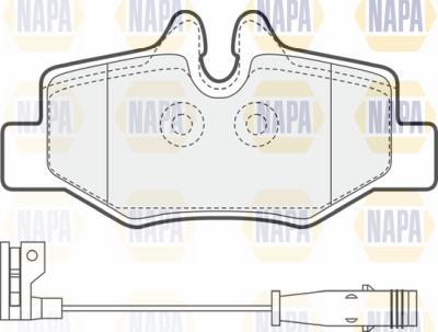 NAPA PBP7118 - Комплект спирачно феродо, дискови спирачки vvparts.bg