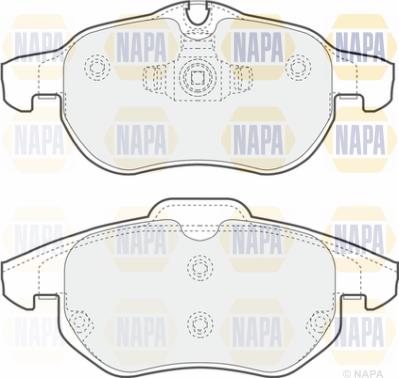 NAPA PBP7185 - Комплект спирачно феродо, дискови спирачки vvparts.bg