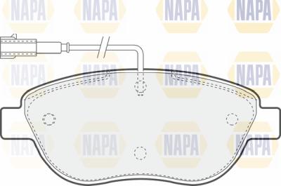 NAPA PBP7180 - Комплект спирачно феродо, дискови спирачки vvparts.bg