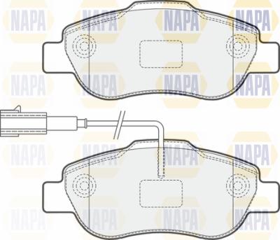 NAPA PBP7187 - Комплект спирачно феродо, дискови спирачки vvparts.bg