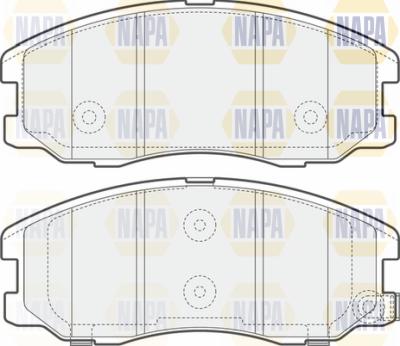 NAPA PBP7136 - Комплект спирачно феродо, дискови спирачки vvparts.bg