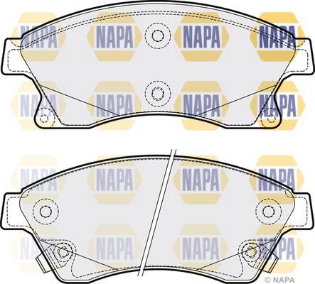 NAPA PBP7131 - Комплект спирачно феродо, дискови спирачки vvparts.bg