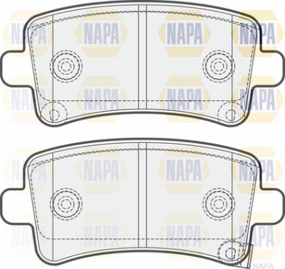 NAPA PBP7137 - Комплект спирачно феродо, дискови спирачки vvparts.bg