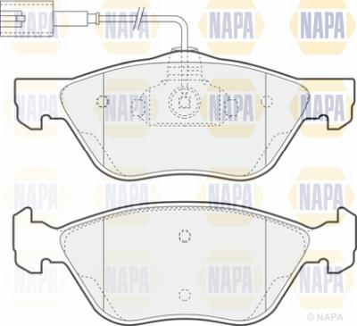 NAPA PBP7124 - Комплект спирачно феродо, дискови спирачки vvparts.bg