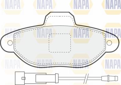 NAPA PBP7122 - Комплект спирачно феродо, дискови спирачки vvparts.bg