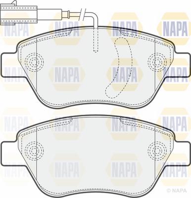 NAPA PBP7176 - Комплект спирачно феродо, дискови спирачки vvparts.bg