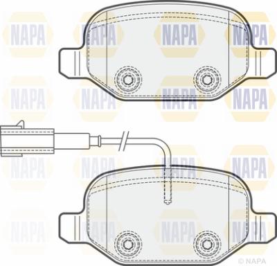 NAPA PBP7177 - Комплект спирачно феродо, дискови спирачки vvparts.bg