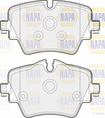 NAPA PBP7311 - Комплект спирачно феродо, дискови спирачки vvparts.bg