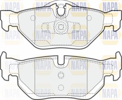 NAPA PBP7338 - Комплект спирачно феродо, дискови спирачки vvparts.bg