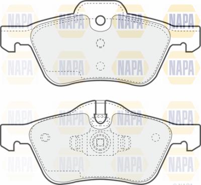 NAPA PBP7320 - Комплект спирачно феродо, дискови спирачки vvparts.bg