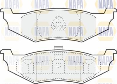 NAPA PBP7375 - Комплект спирачно феродо, дискови спирачки vvparts.bg
