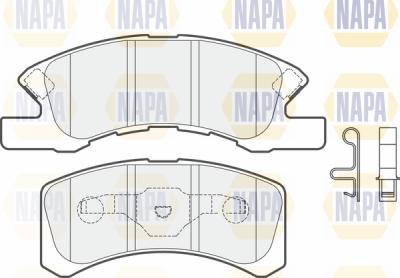 NAPA PBP7371 - Комплект спирачно феродо, дискови спирачки vvparts.bg