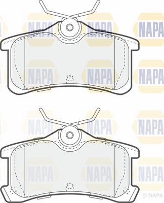 NAPA PBP7241 - Комплект спирачно феродо, дискови спирачки vvparts.bg