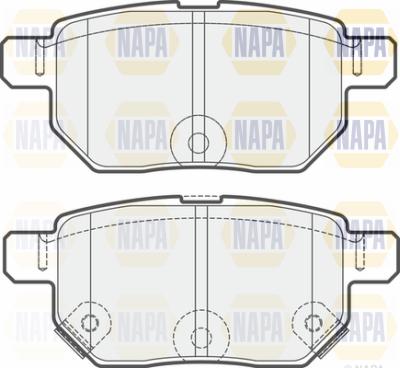 NAPA PBP7255 - Комплект спирачно феродо, дискови спирачки vvparts.bg