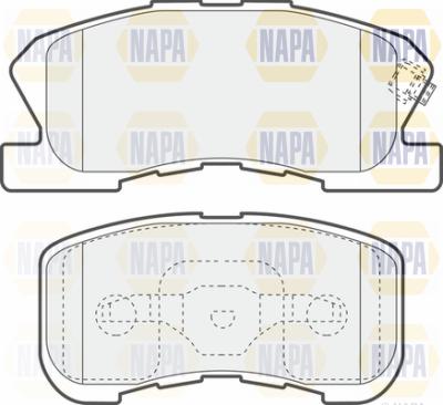 NAPA PBP7256 - Комплект спирачно феродо, дискови спирачки vvparts.bg