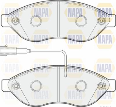 NAPA PBP7260 - Комплект спирачно феродо, дискови спирачки vvparts.bg