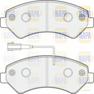 NAPA PBP7261 - Комплект спирачно феродо, дискови спирачки vvparts.bg