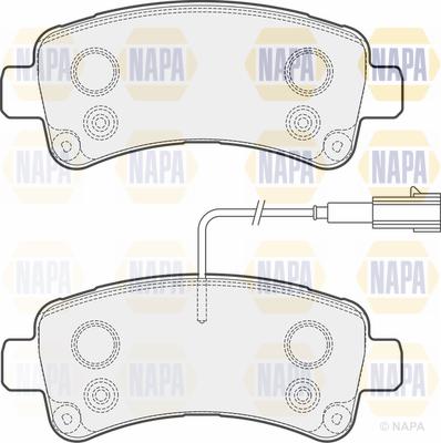 NAPA PBP7281 - Комплект спирачно феродо, дискови спирачки vvparts.bg