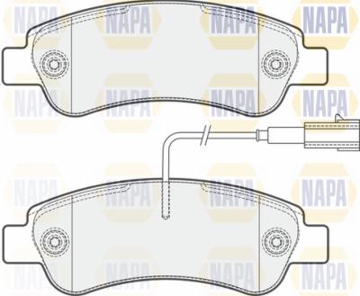 NAPA PBP7282 - Комплект спирачно феродо, дискови спирачки vvparts.bg