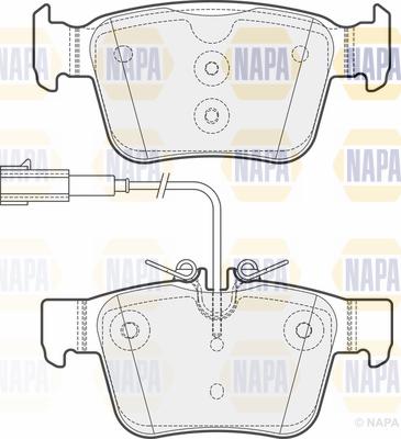 NAPA PBP7708 - Комплект спирачно феродо, дискови спирачки vvparts.bg