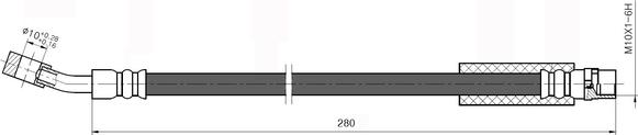 NATIONAL NBH6048 - Спирачен маркуч vvparts.bg