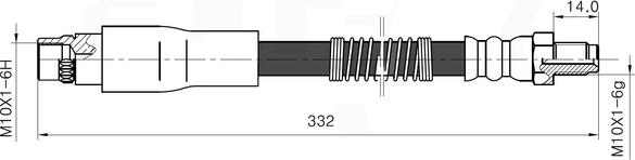 NATIONAL NBH6019 - Спирачен маркуч vvparts.bg