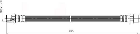 NATIONAL NBH6013 - Спирачен маркуч vvparts.bg