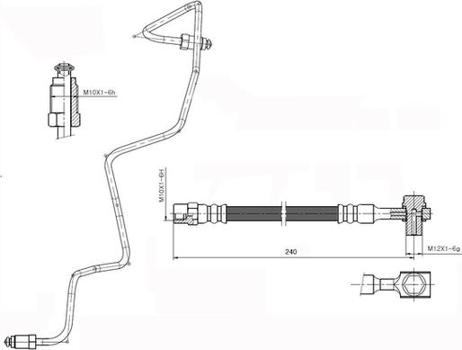 NATIONAL NBH6081 - Спирачен маркуч vvparts.bg