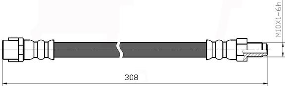 NATIONAL NBH6087 - Спирачен маркуч vvparts.bg