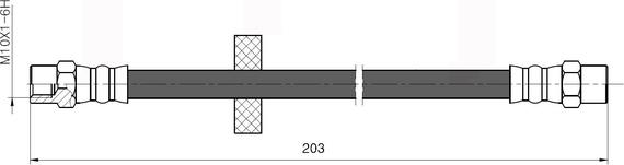 NATIONAL NBH6033 - Спирачен маркуч vvparts.bg