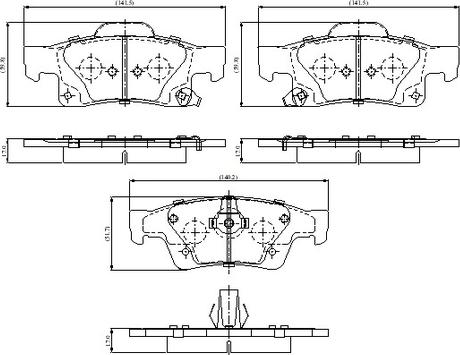 NATIONAL NP3095 - Комплект спирачно феродо, дискови спирачки vvparts.bg