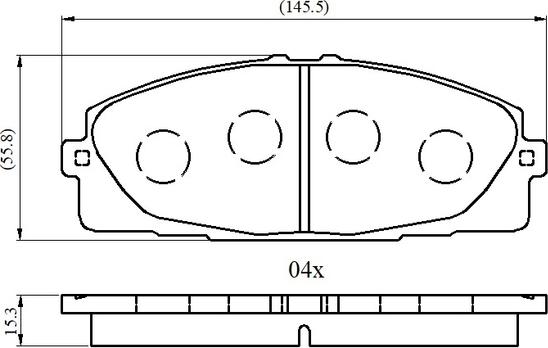 NATIONAL NP3047 - Комплект спирачно феродо, дискови спирачки vvparts.bg